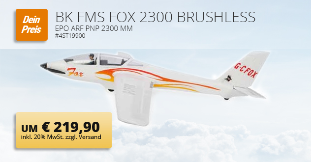 BK FMS Fox 2300 Brushless EPO ARF PNP 2300 mm