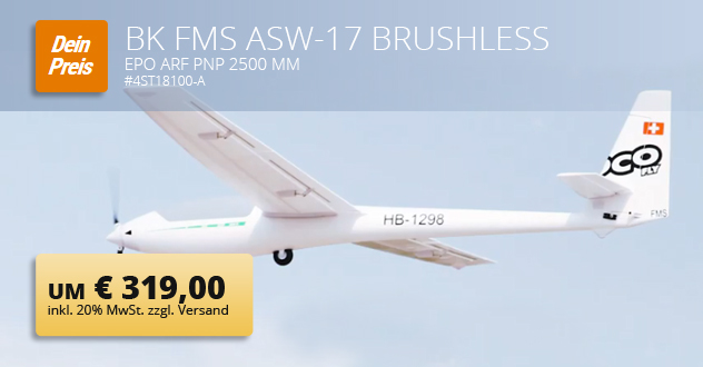 BK FMS ASW-17 Brushless EPO ARF PNP 2500 mm