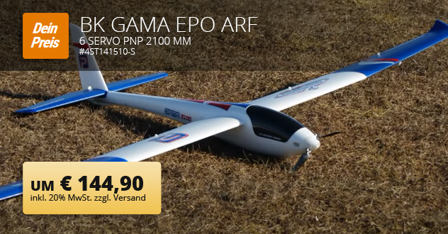 BK Gama EPO ARF 6 Servo PNP 2100 mm