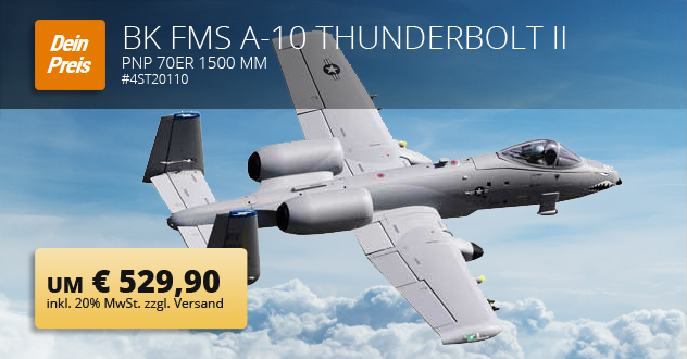 BK FMS A-10 Thunderbolt II PNP 70er 1500 mm