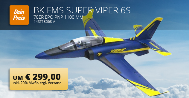 BK FMS Super Viper 6S 70er EPO PNP 1100 mm