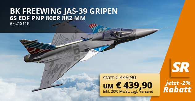 BK Freewing JAS-39 Gripen 6S EDF PNP 80er 882 mm