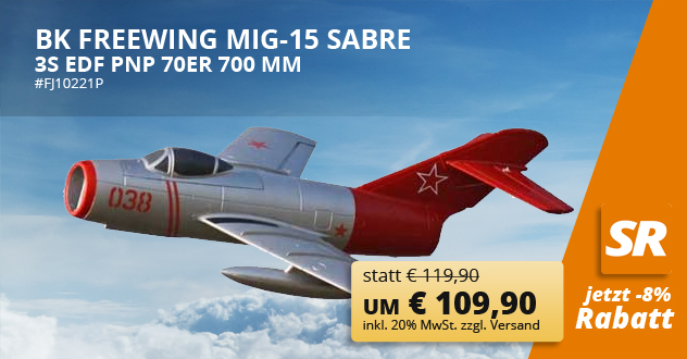BK Freewing Mig-15 Sabre 3S EDF PNP 70er 700 mm