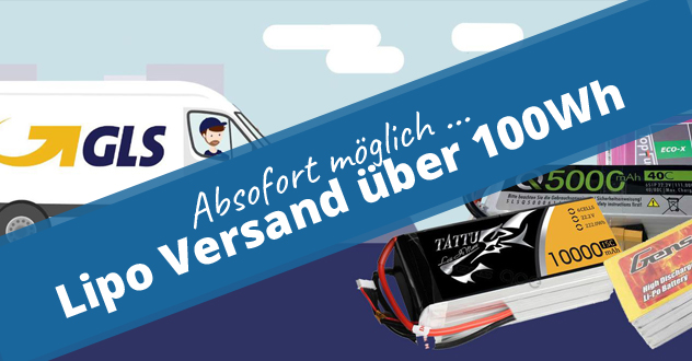 Lipo Versand über 100Wh möglich