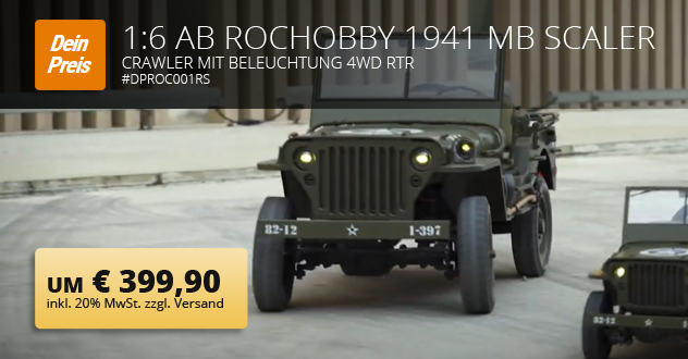 AB Rochobby 1941 MB Scaler Crawler mit Beleuchtung 1:6 4WD RTR