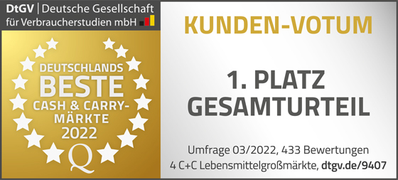 Kunden-Votum - 1. Platz Gesamturteil