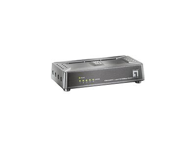 LevelOne FSW-0508TX Netzwerk-Switch 5 Ports Fast Ethernet Schwarz, Grau