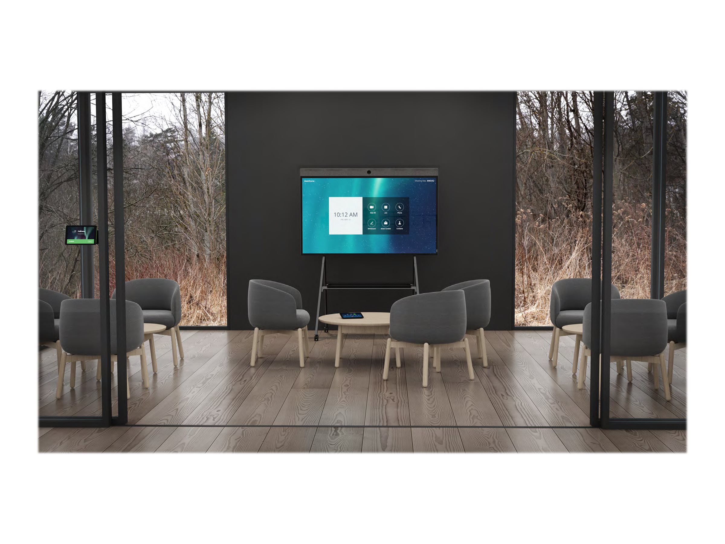Neat Neat Board Rolling Floor Stand für 65" Displays Silber, Schwarz