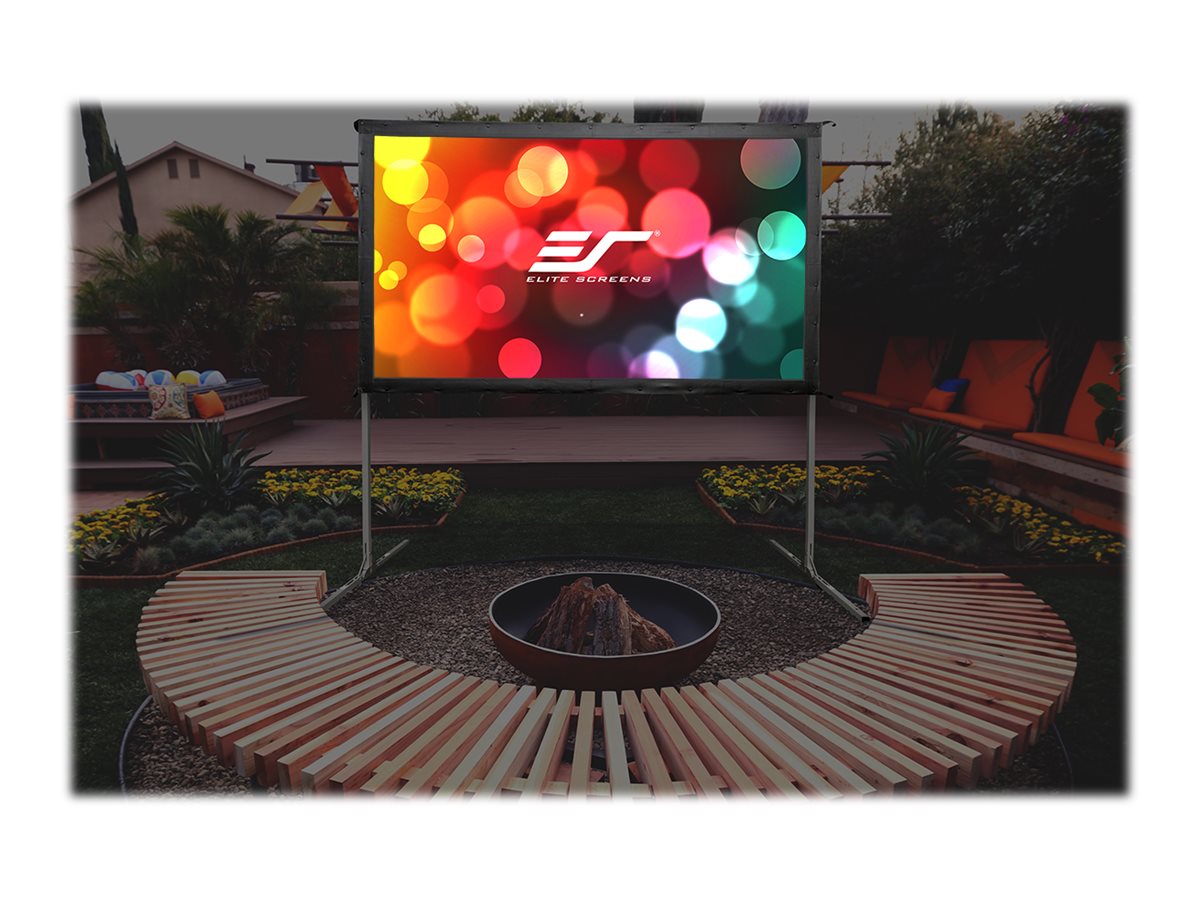 Elite Screens Yard Master 2 OMS180H2-DUAL Projektionsleinwand 180" 16:9 WV-Dual Silber, Weiß