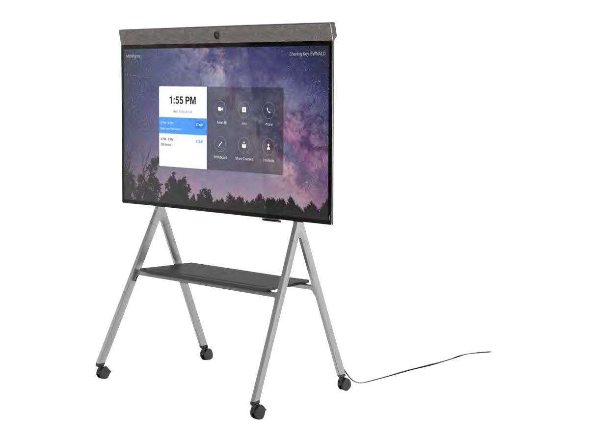 Neat Neat Board Rolling Floor Stand für 65" Displays Silber, Schwarz