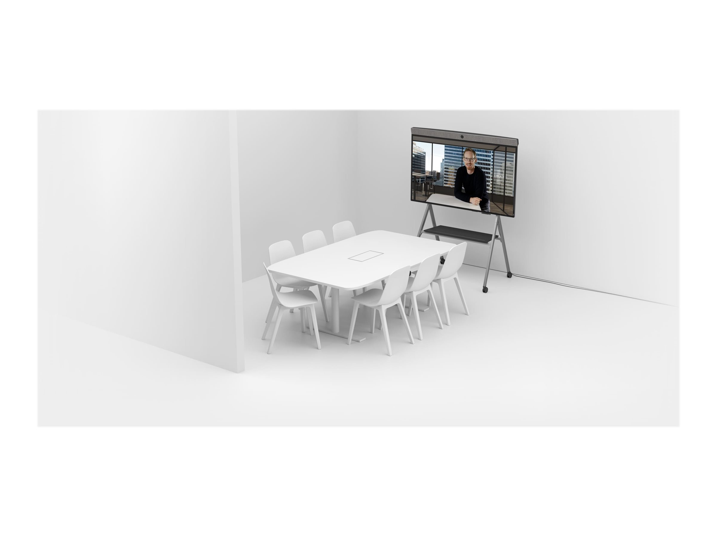 Neat Neat Board Rolling Floor Stand für 65" Displays Silber, Schwarz