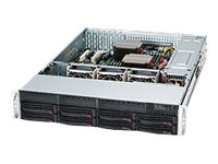 Supermicro SC825 TQC-R802LPB 2U Rack-Montage 800 W Schwarz