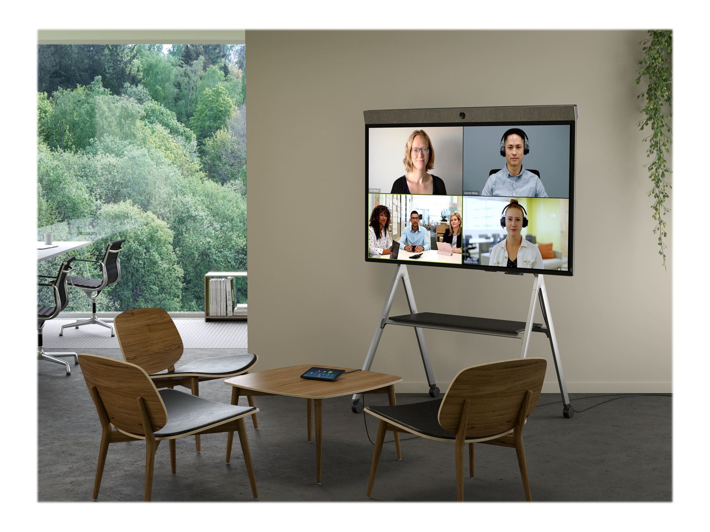 Neat Neat Board Rolling Floor Stand für 65" Displays Silber, Schwarz