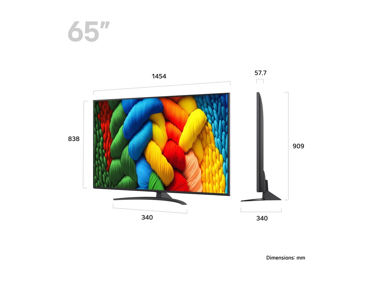 LG Nano81 Series 65NANO81A6A 65" 4K UHD LCD-TV Schwarz