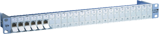 METZ CONNECT BTR E-DAT C6A Patch Panel 24 Port CAT 6a 19" 1HE Schwarz