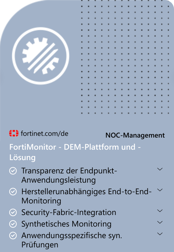 FortiMonitor - DEM-Plattform und -Lösung 