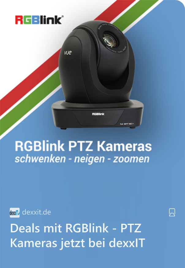 Deals mit RGBlink - PTZ Kameras jetzt bei dexxIT 