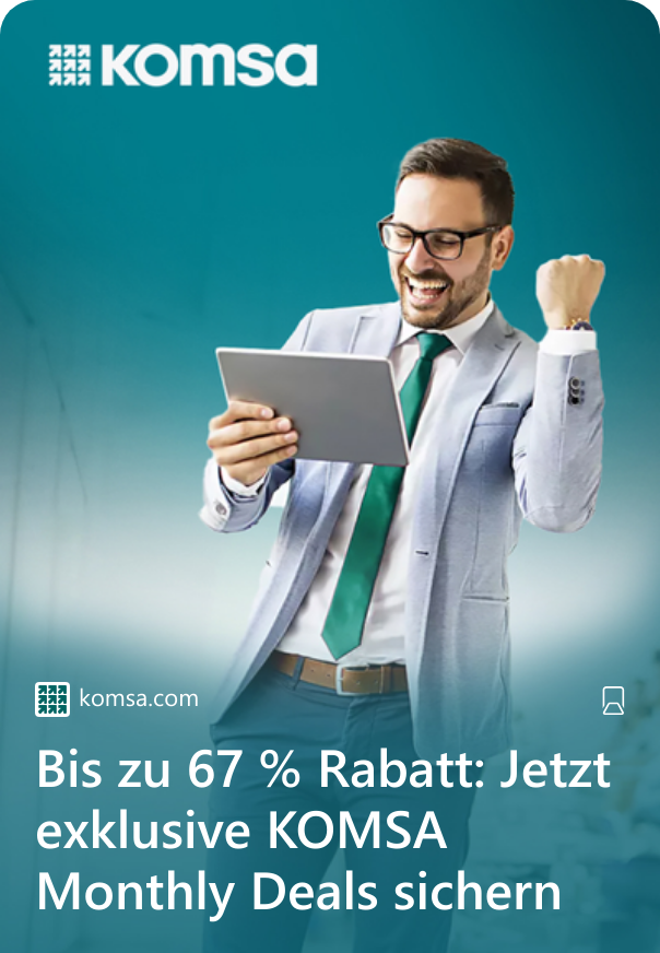 Bis zu 67 % Rabatt: Jetzt exklusive KOMSA Monthly Deals sichern 