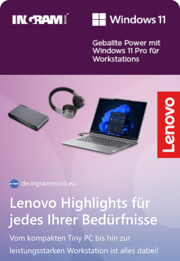  Lenovo Highlights für jedes Ihrer Bedürfnisse Vom kompakten Tiny PC bis hin zur leistungsstarken Workstation ist alles dabei!