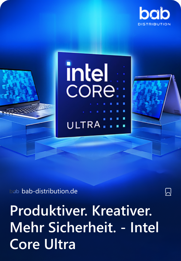 Produktiver. Kreativer. Mehr Sicherheit. - Intel Core Ultra 