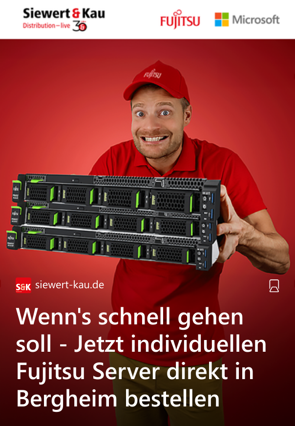 Wenn's schnell gehen soll - Jetzt individuellen Fujitsu Server direkt in Bergheim bestellen 