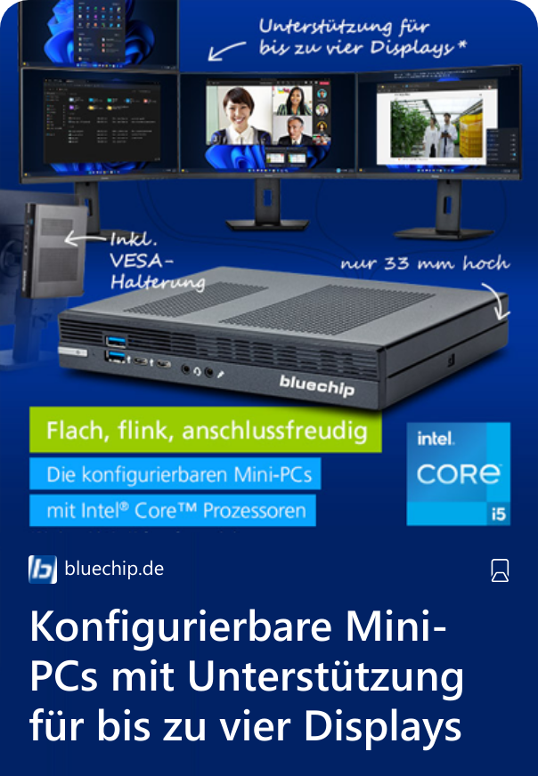 Konfigurierbare Mini-PCs mit Unterstützung für bis zu vier Displays 