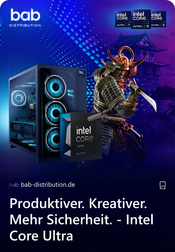 Produktiver. Kreativer. Mehr Sicherheit. - Intel Core Ultra 