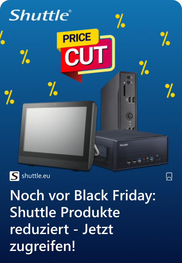 Noch vor Black Friday: Shuttle Produkte reduziert - Jetzt zugreifen! 