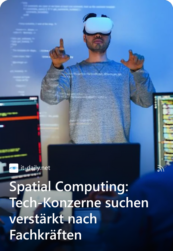 Spatial Computing: Tech-Konzerne suchen verstärkt nach Fachkräften Die Integration von digitaler und physischer Welt durch Spatial Computing gewinnt in der Wirtschaft zunehmend an Bedeutung. Wie eine aktuelle Analyse des Marktforschungsunternehmens GlobalData zeigt, suchen sowohl etablierte Tech-Konzerne als auch branchenfremde Unternehmen verstärkt nach Experten in diesem Bereich. Spatial Computing, eine Technologie zur nahtlosen Verbindung digitaler Informationen mit der physischen Umgebung, revolutioniert die Wirtschaft. Diese Technologie ermöglicht die Echtzeit-Interaktion zwischen Menschen, Maschinen und virtuellen Objekten im dreidimensionalen Raum. Durch die Kombination von Sensortechnik, Computer Vision und KI können Bewegungen, Gesten und räumliche Beziehungen präzise erfasst und verarbeitet werden. Wachsende Nachfrage nach Spezialisten Eine aktuelle Analyse des Marktforschungsunternehmens GlobalData zeigt, dass die Nachfrage nach Spezialisten in diesem Bereich stark wächst. Die Technologie findet bereits vielfältige Anwendung – von Industriedesign und Produktentwicklung über medizinische Ausbildung und Operationen bis hin zu Architektur, immersiven Meetings und Einzelhandel. Besonders die Verschmelzung von Spatial Computing mit KI und Machine Learning steht im Fokus der Personalsuche. „Unternehmen suchen aktiv nach Talenten für die Integration dieser Technologien“, erklärt GlobalData-Analystin Sherla Sriprada. Die Strategien der Unternehmen konzentrieren sich dabei auf Investitionen in Innovation, Technologieentwicklung und Kooperationen mit Tech-Giganten. Tech-Giganten investieren in neue Positionen Apple besetzt derzeit Positionen für das Marketing des Vision Pro Headsets im asiatischen Raum. Der Product Marketing Manager soll dort die Markteinführung begleiten und die Kernbotschaften des Spatial Computing vermitteln. NVIDIA sucht parallel einen Product Manager für die Entwicklung von Python-basiertem Spatial Computing in den Bereichen Simulation, KI und Robotik. Meta Platforms verstärkt sein Team im Bereich VR und Mixe