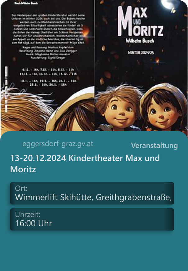 13-20.12.2024 Kindertheater Max und Moritz 